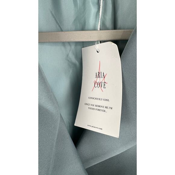 Aria Cove Long Sleeve Cut Out Blazer Mini Dress Womens Size 6 Teal Blue New - Picture 9 of 13